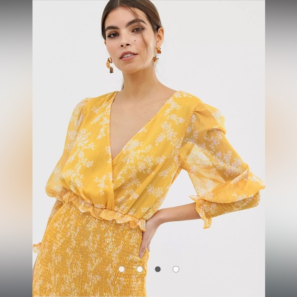 KEEPSAKE Embrace Mini Dress Golden Floral Size Small - Picture 4 of 12